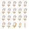 20Pcs Long-Lasting Plated Brass Clear Cubic Zirconia Connector Charms, Nickel Free, Rectangle Link, Real 18K Gold Plated, 8x3.5x4mm, Hole: 1mm