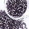 Grade A Glass Seed Beads, Hexagon(Two Cut), Silver Lined, Slate Blue, 1.5~2.5x1.5~2mm, Hole: 0.8mm, about 2100pcs/bag, 450g/bag