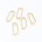 304 Stainless Steel Linking Rings, Oval, Golden, 16x6.5x1mm, Hole: 13x3mm