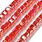 Electroplate Glass Beads Strands, Cube, AB Color, Faceted, Crimson, 7x7x7mm, Hole: 1.4mm, about 99pcs/strand, 27.44''(69.7cm)