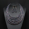 Bohemian Style Glass Seed Beaded Multilayer Necklaces & Teardrop Dangle Earrings Sets, Alloy Jewelry Sets, Colorful, 480mm