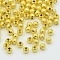 Brass Textured Beads, Golden Color, 4mm, hole: 1mm