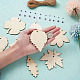 Незаконченные украшения из дерева WOOD-TA0002-28-6