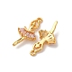 Латунные микро проложить кубического циркония подвески KK-K382-26G-01-2