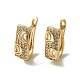 Серьги-кольца из латуни с микропаве из кубического циркония EJEW-L271-10KCG-01-1