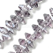 Прозрачные стеклянные бусины гальваническим пряди GLAA-K064-06A-AB02