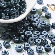 Непрозрачные цвета блестящие стеклянные бусины SEED-E001-P3x6mm-A04