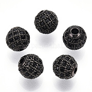 Стойки обшивки латунь кубического циркония бусы ZIRC-S001-8mm-B04