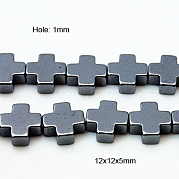 Немагнитные синтетический гематит бисер пряди G-G096-12x12x5mm