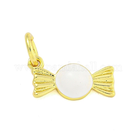 Подвески из латуни с эмалью в стойку KK-U021-04F-G-1