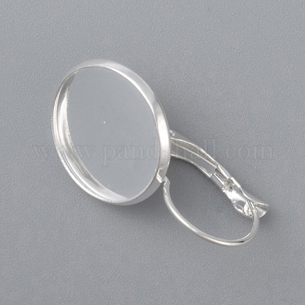 Серьги с застежкой-рычагом из нержавеющей стали 304 STAS-F191-03S-18mm-1