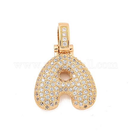 Латунные микропаве прозрачные подвески с фианитом KK-B099-01G-A-1