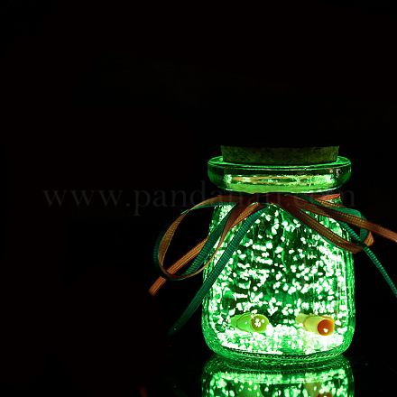 Светящаяся стеклянная бутылка желаний с лентой произвольного цвета LUMI-PW0004-067D-1