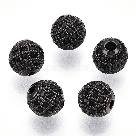 Стойки обшивки латунь кубического циркония бусы ZIRC-S001-8mm-B04-1