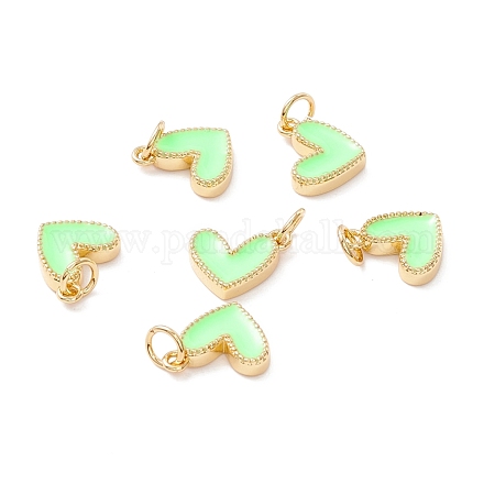 Подвески из латуни с покрытием из эмали KK-D073-27G-01-1