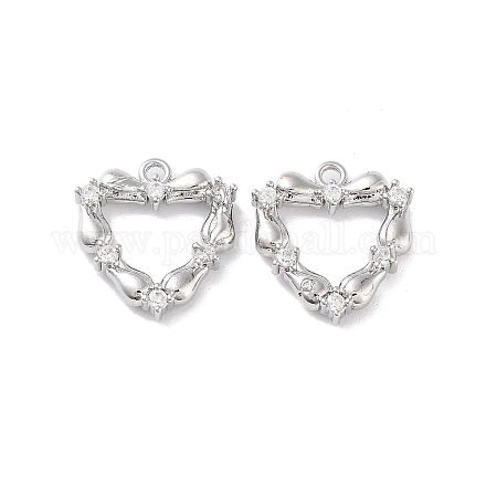 Латунные микропаве прозрачные подвески с фианитом KK-F871-28P-1