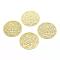 Brass Filigree Joiners, Lead Free & Cadmium Free & Nickel Free, Flat Round, Raw(Unplated), 41x1mm, Hole: 1~2mm
