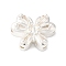 Brass Micro Pave Clear Cubic Zirconia Beads, Cadmium Free & Nickel Free & Lead Free, Butterfly, 925 Sterling Silver Plated, 10x13x5mm, Hole: 1.6mm