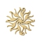 304 Stainless Steel Pendants, Hollow Out Sun Gear Charm, Real 18K Gold Plated, 24.5x24.5x1mm, Hole: 1.5mm