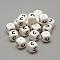 Food Grade Eco-Friendly Silicone Beads, Letter Style, Cube, Letter.C, 12x12x12mm, Hole: 2mm