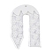 Christmas Theme Acrylic Pendants, with Glitter Powder, Arch with Snowflake, Snow, 49.5x30.5x2.3mm, Hole: 2mm