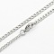 Non-Tarnish 304 Stainless Steel Curb Chain Necklaces, with Lobster Claw Clasps, Stainless Steel Color, 29.5 inch(74.9cm)