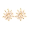 Brass Micro Pave Clear Cubic Zirconia Pendants, Star, Real 18K Gold Plated, 26x23.7x3.3mm, Hole: 1.6mm