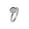 304 Stainless Steel Cuff Ring Components, Bezel Cup Ring Settings, Flat Round, Stainless Steel Color, Tray: 8mm, Inner Diameter: 15.5mm