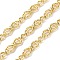 Rack Plating Brass Bowknot Link Chains, Soldered, with Spool, Cadmium Free & Lead Free, Real 18K Gold Plated, 19.5x6x3mm