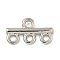 Multi-strand Brass Chandelier Component Links, Cadmium Free & Nickel Free & Lead Free, Real Platinum Plated, 8x14x2mm, Hole: 1.6mm