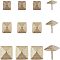 SUPERFINDINGS 52PCS 3Size Sofa Foam Nails Upholstery Nails Tacks Vintage Decorative Tacks Thumb Nails for Furniture Decoration, Square Head