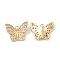 Brass Micro Pave Clear Cubic Zirconia Pendants, Cadmium Free & Nickel Free & Lead Free, Butterfly Charms, Real 18K Gold Plated, 14.5x17.5x3mm, Hole: 1.5mm
