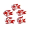 Handmade Lampwork Beads, Fish, Red, 17~18x24~26x15~16mm, Hole: 1.1mm