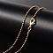Brass Necklaces, Ball Chain, Faceted, with Lobster Clasp, Golden, 18.11 inch(46cm), 1.2mm