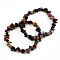 Unisex Chip Natural Tourmaline Beaded Stretch Bracelets, Inner Diameter: 1-3/4~2 inch(4.5~5cm)
