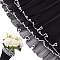 DELORIGIN 3 Pack 4.5 Yards Black Bouquet Packaging Paper White Pearl Edge Bouquet Wrinkled Translucent Wavy Mesh Flower Wrapping Paper for DIY Crafts Weddings Gift Packaging Florist Supplies