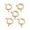 Ion Plating(IP) 304 Stainless Steel Spring Ring Clasps, Golden, 12x10x2mm, Hole: 3mm