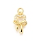 Brass Micro Pave Clear Cubic Zirconia Pendants, with Jump Ring, Long-Lasting Plated, Lead Free & Cadmium Free, Bowknot Charms, Real 18K Gold Plated, 15.5x9.5x3.5mm, Hole: 3.5mm