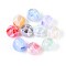 Opaque Resin Beads, Round, Two Tone, Mixed Color, 10mm, Hole: 2mm