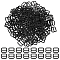 240Pcs Iron Slider Buckles, Adjustable Buckle Fasteners, For Webbing, Strapping Bags, Garment Accessorie, Black, 11x13x1mm