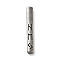 Retro 304 Stainless Steel Pendants, Rectangle with Rune Charm, Antique Silver, 46x6.5x5.5mm, Hole: 3mm