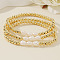 3 Pieces Freshwater Pearl Bracelet Sets, with Handmade Beaded Jewelry for Sophisticated Style, White