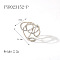 Vintage Stainless Steel Open Cuff Rings Simple Luxury Fashion Accessory, Stainless Steel Color, Inner Diameter: 20mm