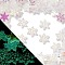 Luminous & Electroplate Resin Decoden Cabochons, Snowflake, Glow in the Dark, White, 11x11x2mm