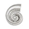 Brass Pendants, Conch Shape Charms, Rack Plating, Cadmium Free & Lead Free, Long-Lasting Plated, Platinum, 27x21x7.5mm, Hole: 4.5x2.5mm