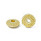Rack Plating Alloy Beads, Rondelle, Light Gold, 8~8.5x3mm, Hole: 2.4mm