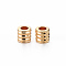 Brass Beads, Nickel Free, Column, Real 18K Gold Plated, 5x5mm, Hole: 2.5mm