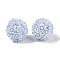 Handmade Polymer Clay Rhinestone Beads, with Acrylic Daisy Flower, Pen Focal Beads, Light Sky Blue, 20~21mm, Hole: 2mm