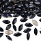 Preciosa® MAXIMA Crystal Fancy Stones, Czech Crystal, 435 14 615 Navette(Horse Eye), Dura Foiling, 30280 Dark Indigo, 8x4mm