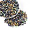 Picasso Baking Paint Glass Seed Beads, Round, Mixed Color, 4~4.5mm, Hole: 1mm, about 4500pcs/pound